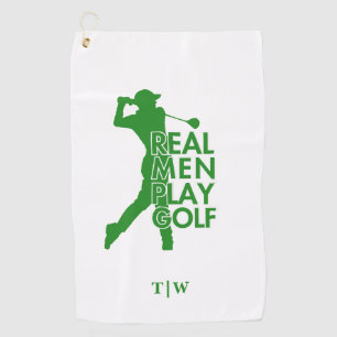 Serviette De Golf Real Man Play Golf Funny Golf Thème