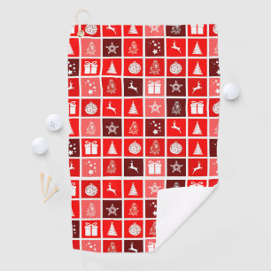 Serviette De Golf Red Christmas Holiday Cute Tree Reinder