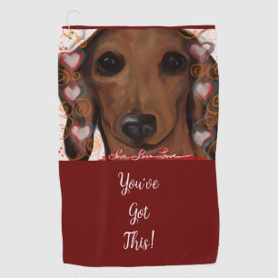 Serviette De Golf Red Dachshund
