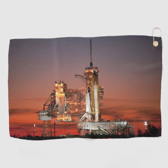 Serviette De Golf Red Sky for Space Shuttle Atlantis Launch (Horizontal)