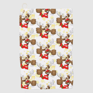 Serviette De Golf Reindeer Drunk Funny Caractère de Noël