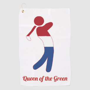 Serviette De Golf Reine du joueur de golf néerlandais vert de