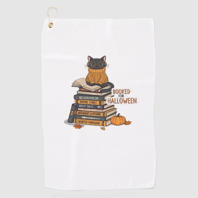 Serviette De Golf Réservé Pour Halloween Amoureux des chats Classic  (Devant)