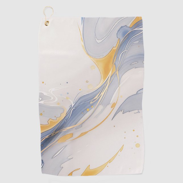 Serviette De Golf Restez sec, jouez mieux : Top Golf Towers sur Zazz (Devant)