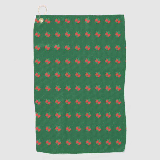 Serviette De Golf Résumé Vert Abstrait (Devant)