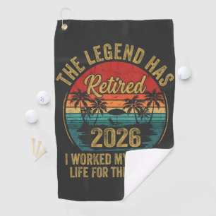 Serviette De Golf Retraité 2026 A Travaillé Toute Sa Vie Pour Cette
