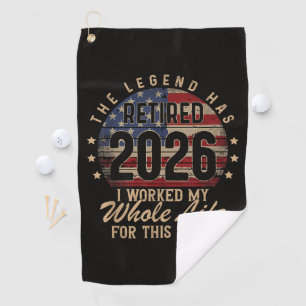 Serviette De Golf retraité j'ai travaillé toute ma vie pour cela