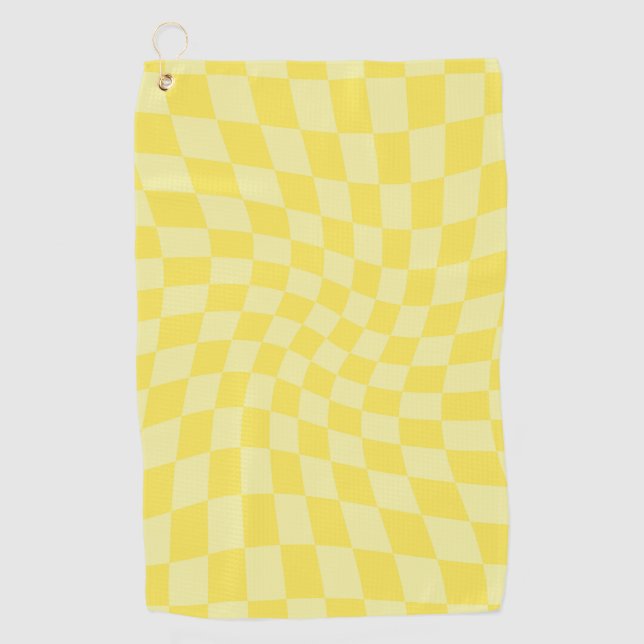 Serviette De Golf Retro citron jaune pastel Warboard (Devant)