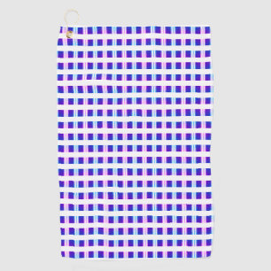 Serviette De Golf rétro électrique rayé bleu & violet