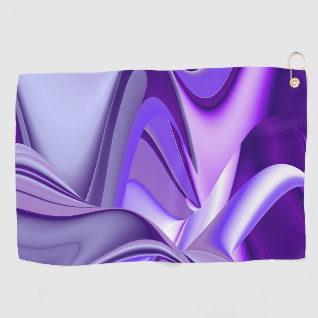 Serviette De Golf Rêves arc-en-ciel à fleurs violettes (Horizontal)