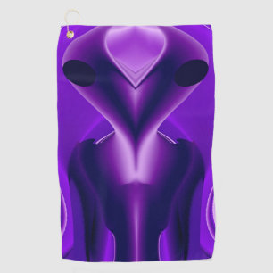 Serviette De Golf Rêves arc-en-ciel violet 3D, Alien