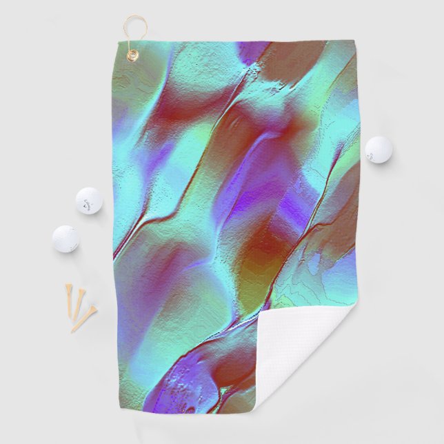 Serviette De Golf Roche polie en violet chromé (En situation)