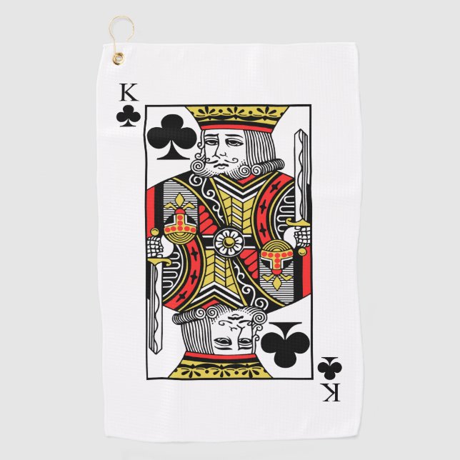 Serviette De Golf Roi de trèfle (Devant)