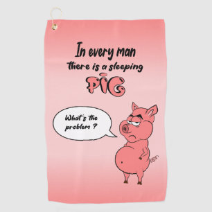 Serviette De Golf Ronchon le cochon