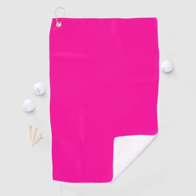 Serviette De Golf Rose chaud solide (En situation)