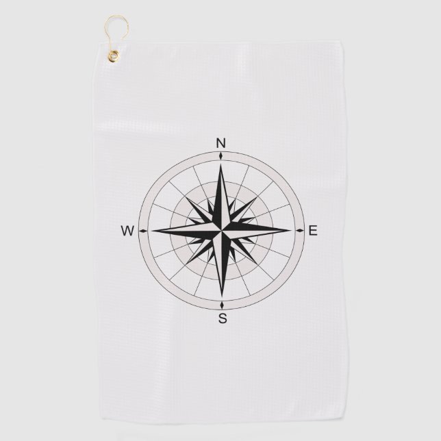 Serviette De Golf Rose Compass vintage   (Devant)
