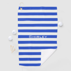 Serviette De Golf Royal Blue Combination Stripes par Shirley Taylor