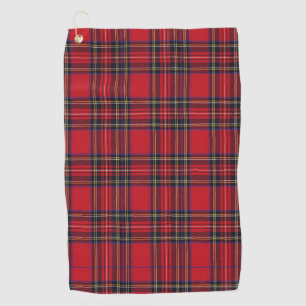 Serviette De Golf Royal Stewart Tartan Red Plaid