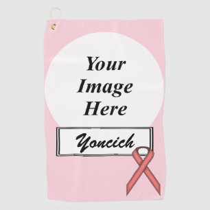 Serviette De Golf Ruban rose standard par Kenneth Yoncich