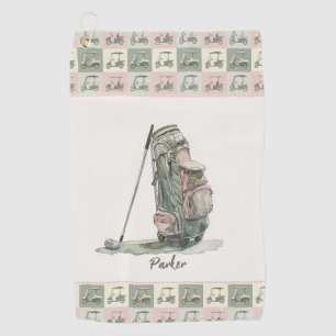 Serviette De Golf Sac de golf moderne Lady's Monogrammed