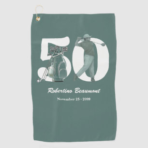 Serviette De Golf Sac Golf Bag Clubs Vert Classique 50e Anniversaire