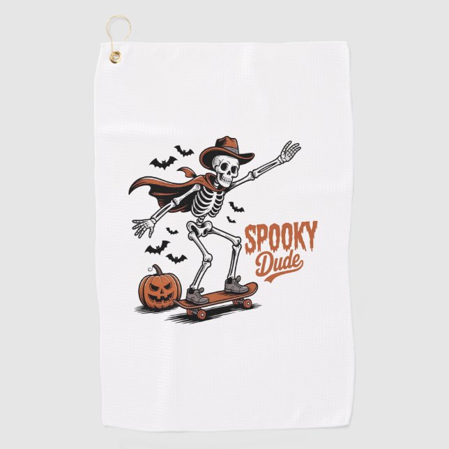 Serviette De Golf Saison Éffrayante éffrayante Dude (Devant)