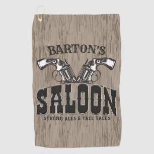 Serviette De Golf Saloon de revolver de pistolet personnalisé NOM