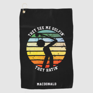 Serviette De Golf S'AMUSER ILS ME VOIENT GOLFIN' ILS ONT HONTE' Retr