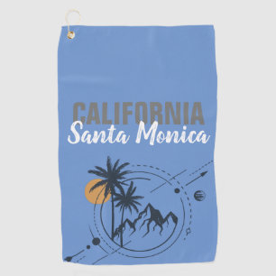Serviette De Golf Santa Monica Californie Geometric Palms