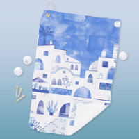 Santorin Oia Ile grecque Aquarelle Townscape