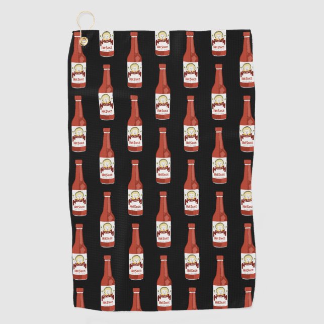Serviette De Golf Sauce chaude épicée Salsa Picante Cat Maracas Moti (Devant)