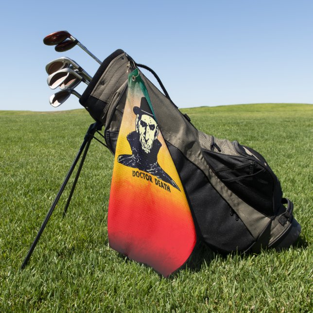 Serviette De Golf Scanner Retro Voodoo Docteur Comic Art (Vert)