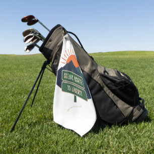 Serviette de golf Scenic Route To Liberty
