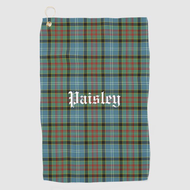 Serviette De Golf Scotland Paisley District Tartan Personnalisé (Devant)