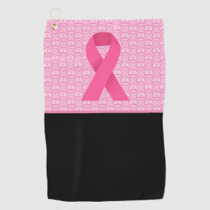 Serviette De Golf Sensibilisation au cancer du sein avec le ruban ro