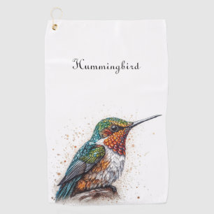 Serviette De Golf Serenade de colibri bijoux, coutume