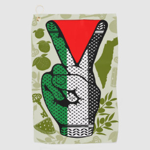 Serviette De Golf Signe de victoire à la main Résistance Symbole du