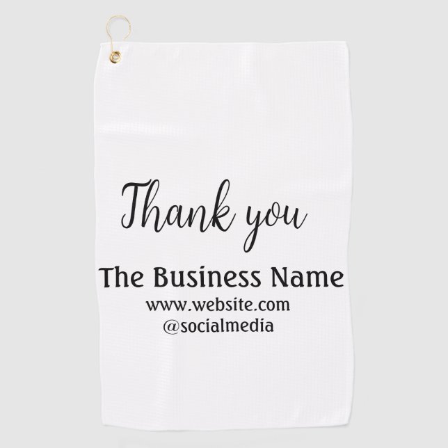 Serviette De Golf Simple merci d'ajouter des détails de nom d'entrep (Devant)