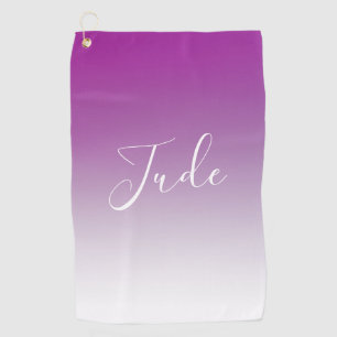 Serviette De Golf Simple moderne minimaliste violet Ombre dégradé