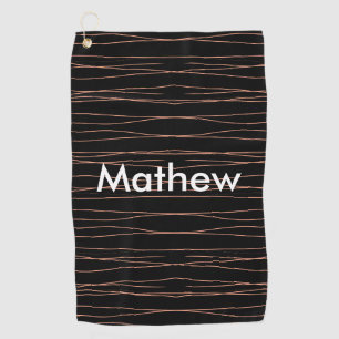Serviette De Golf Simple monogramme ajouter votre nom lettre man min