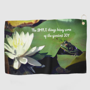 Serviette De Golf Simple Thèmes Frog Citation Inspirationnelle