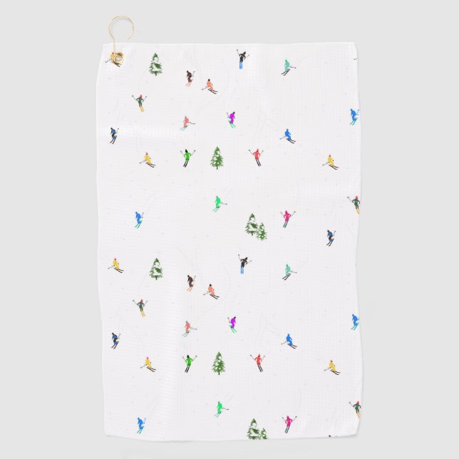 Serviette De Golf Ski alpin d'hiver Ski Ski Ski Motif (Devant)