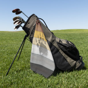 Serviette De Golf SlipperyJoe's Bear Pride drapeau de la texture du 