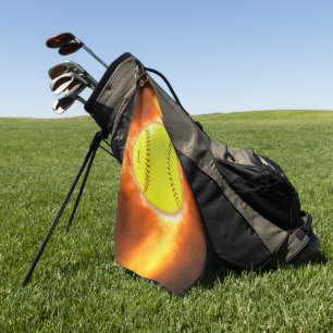 Serviette De Golf SlipperyJoe's jaune balle de feu de balle de feu r