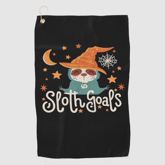Serviette De Golf Sloth Halloween Objectifs T-shirt classique (Devant)