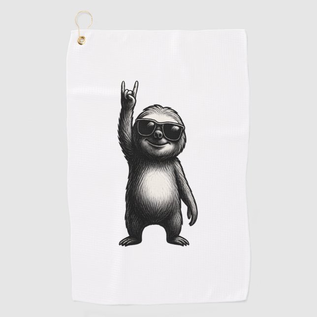 Serviette De Golf Sloth Rocking Dance (Devant)
