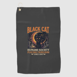 Serviette De Golf Société humanitaire du chat noir Halloween Croissa