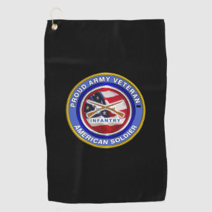 Serviette De Golf Soldat d'infanterie de l'Armée de terre fier
