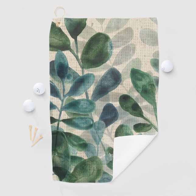 Serviette De Golf Sophistication verdoyante - Feuilles tropicaux (En situation)