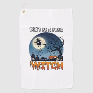 Serviette De Golf Sorcière Ne Sois Pas De Base Halloween Lune Chat C